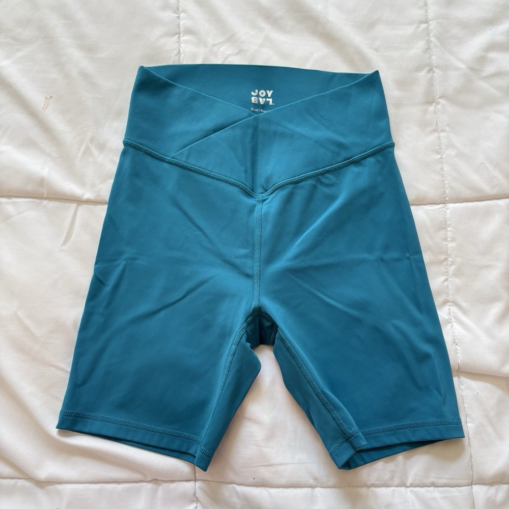 JoyLab Shorts Spandex Womens Small Blue Activewear Gym Yoga Running Volleyball